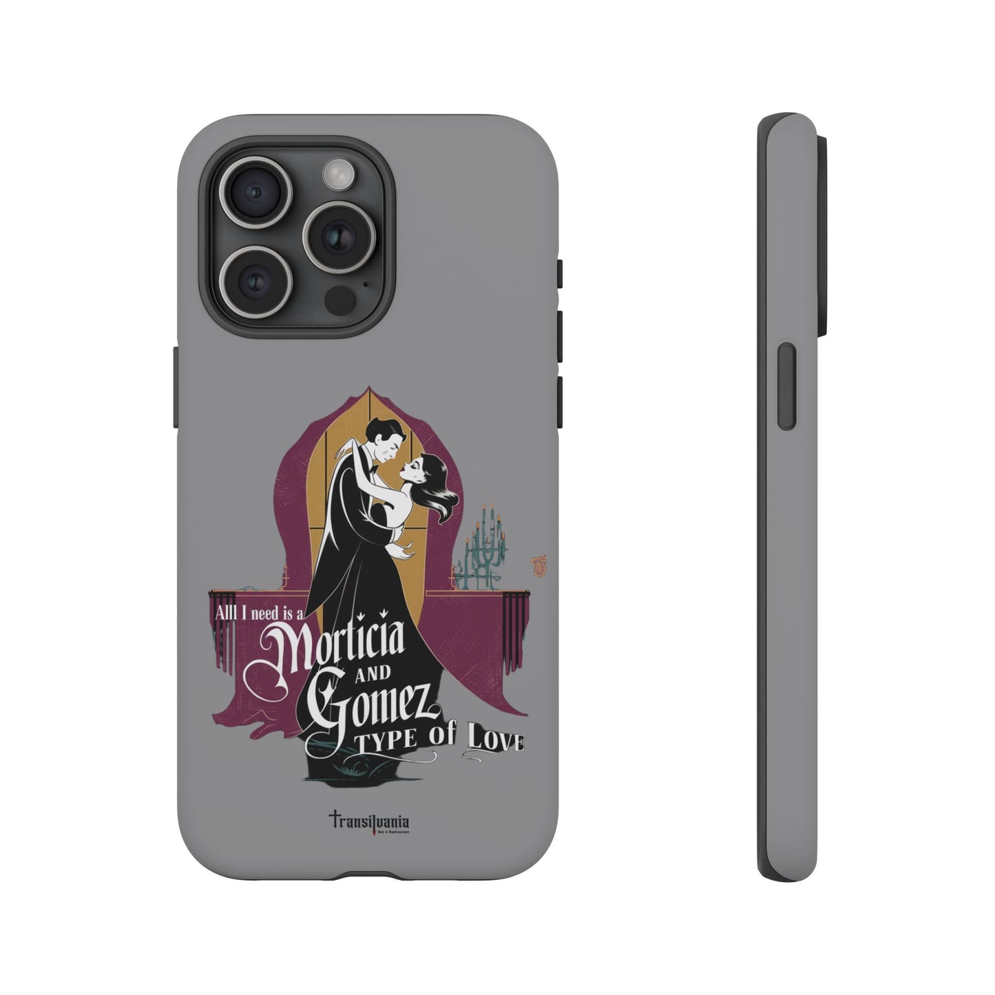 Morticia and Gomez Love Phone Case - Stylish Tough Protection with Gothic Charm
