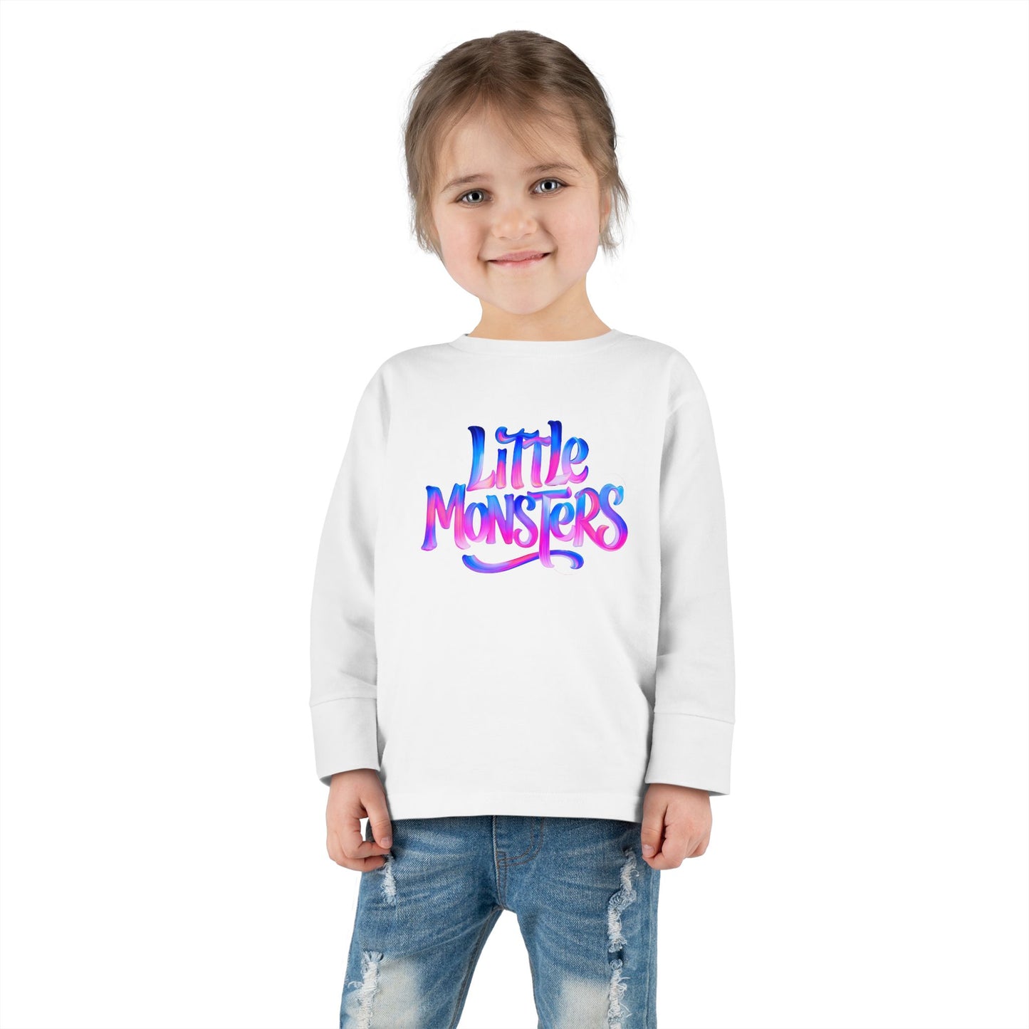 Little Monsters | Flag Collection | Toddler Long Sleeve Tee | Fun Kids Shirt, Cute Outfit, Playtime Apparel