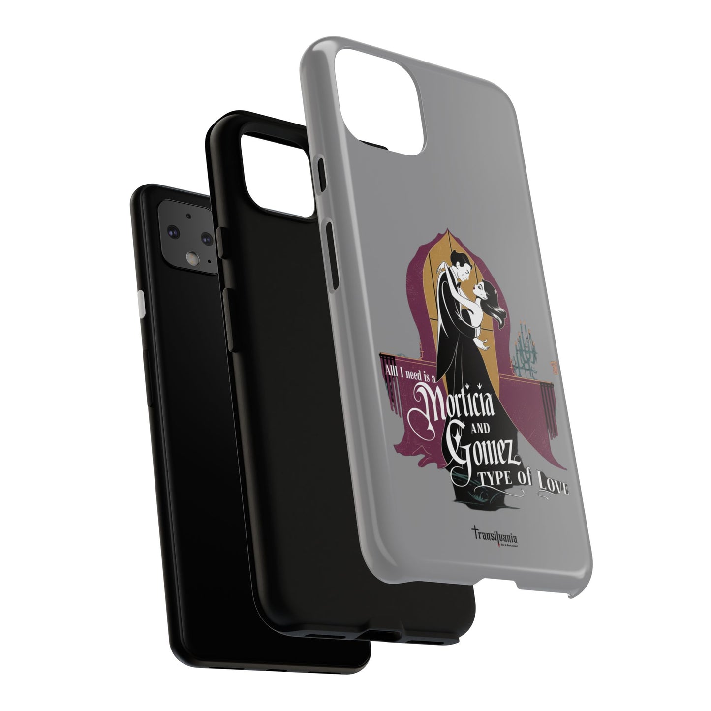 Morticia and Gomez Love Phone Case - Stylish Tough Protection with Gothic Charm
