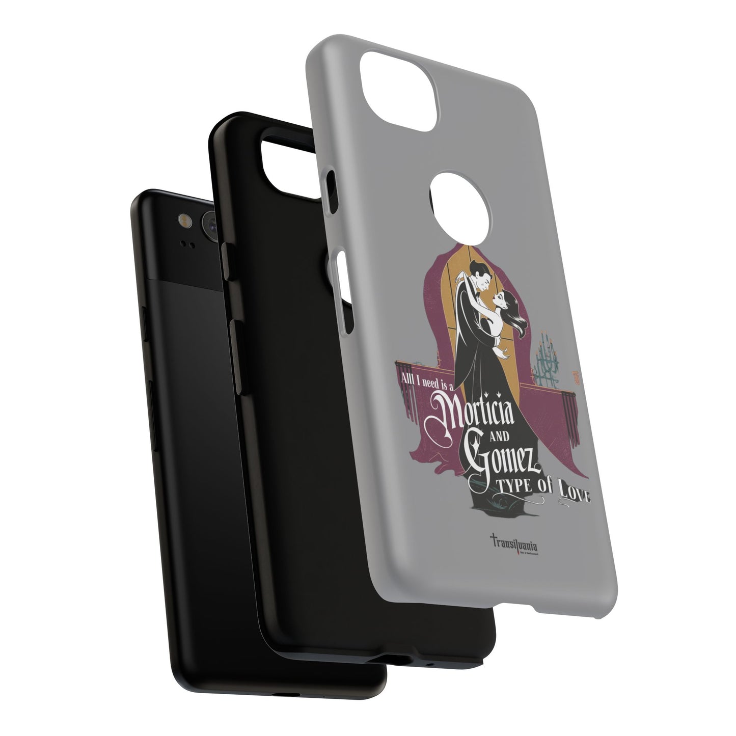 Morticia and Gomez Love Phone Case - Stylish Tough Protection with Gothic Charm