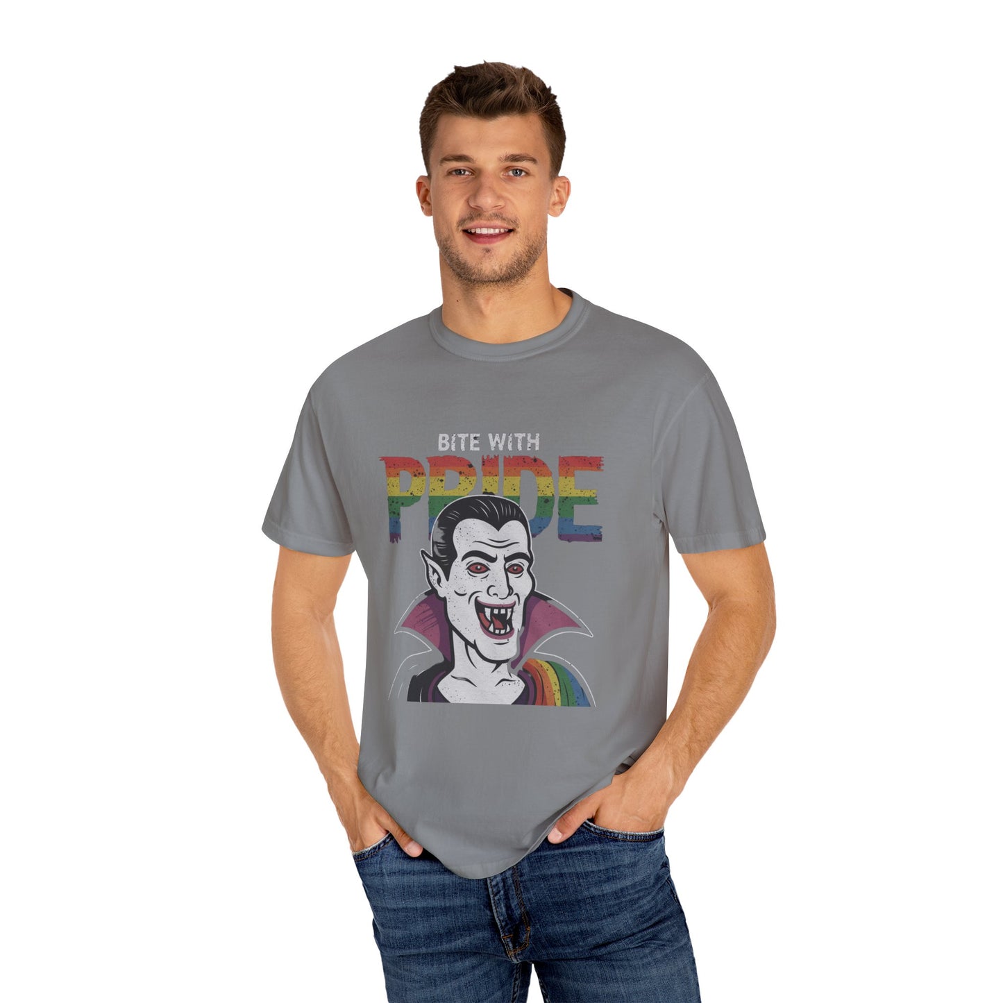 Pride-Inspired Vampire T-Shirt - Bite with Pride, Transylvania Back