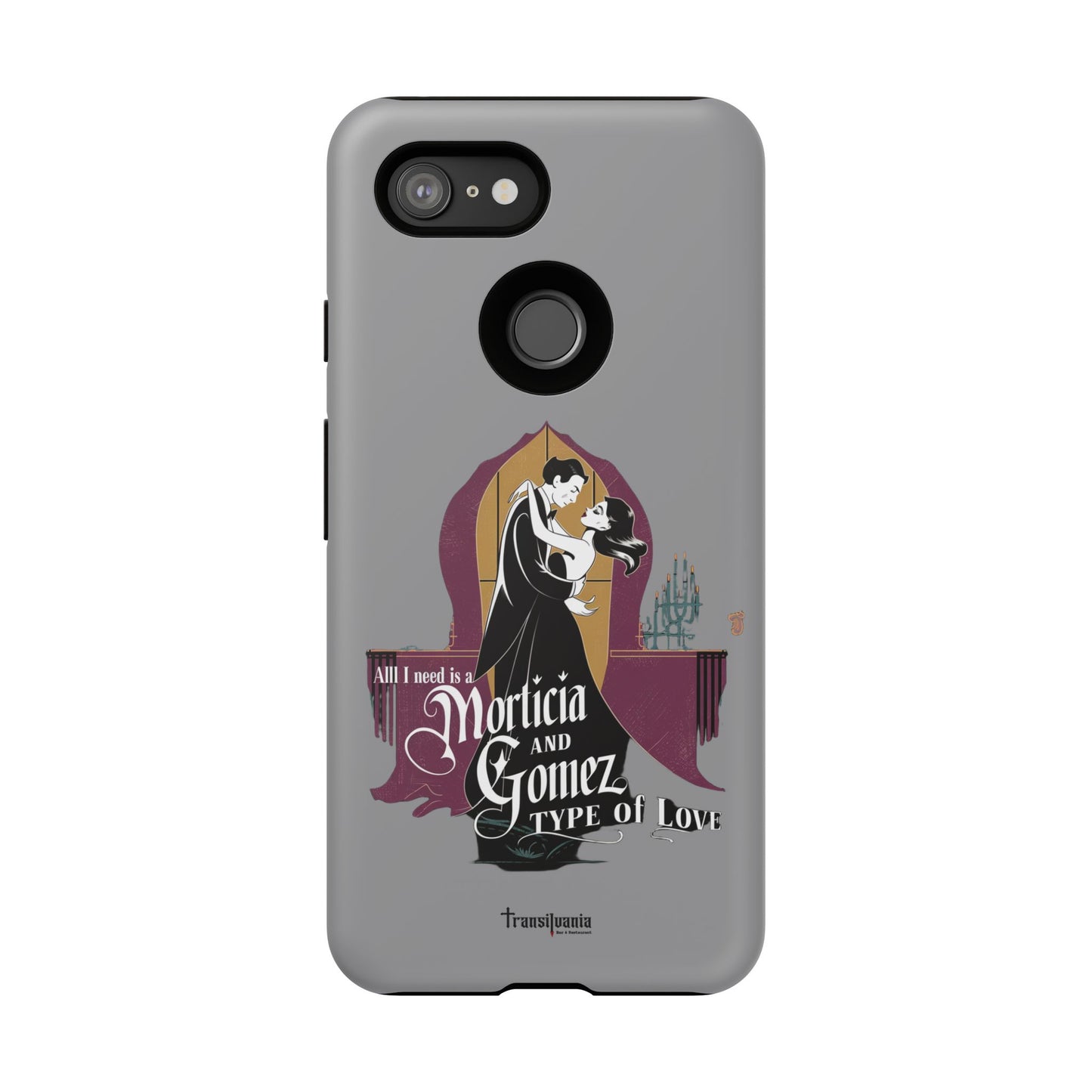 Morticia and Gomez Love Phone Case - Stylish Tough Protection with Gothic Charm