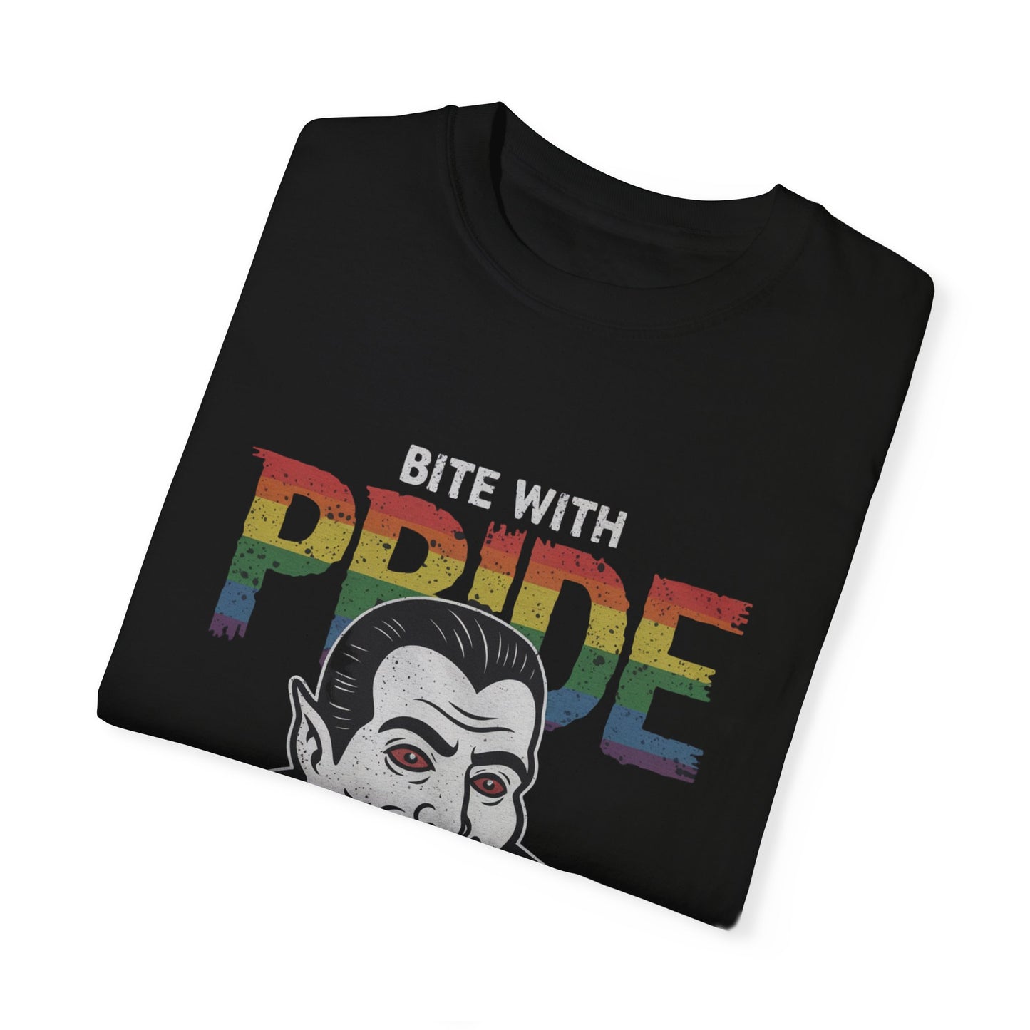 Pride-Inspired Vampire T-Shirt - Bite with Pride, Transylvania Back
