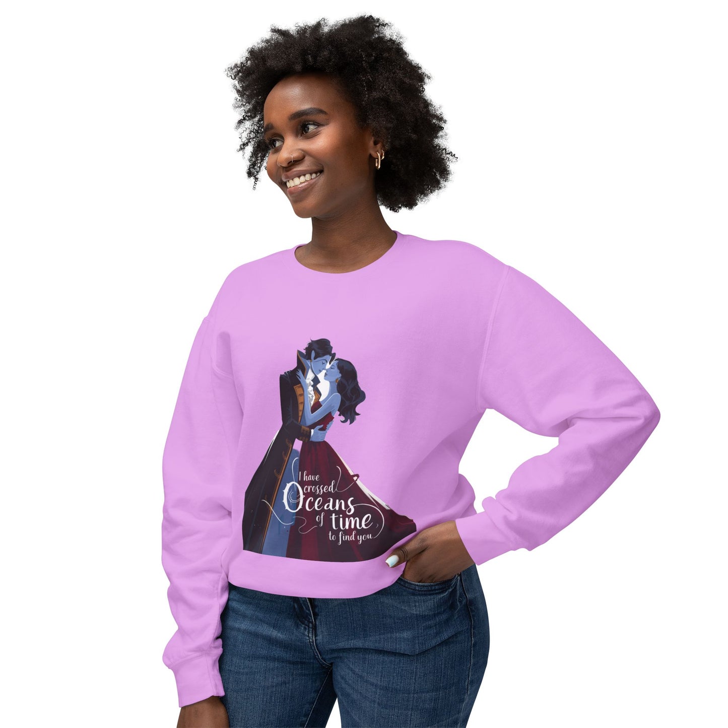 Love Across Time Crewneck Sweatshirt - Unisex Romantic Design