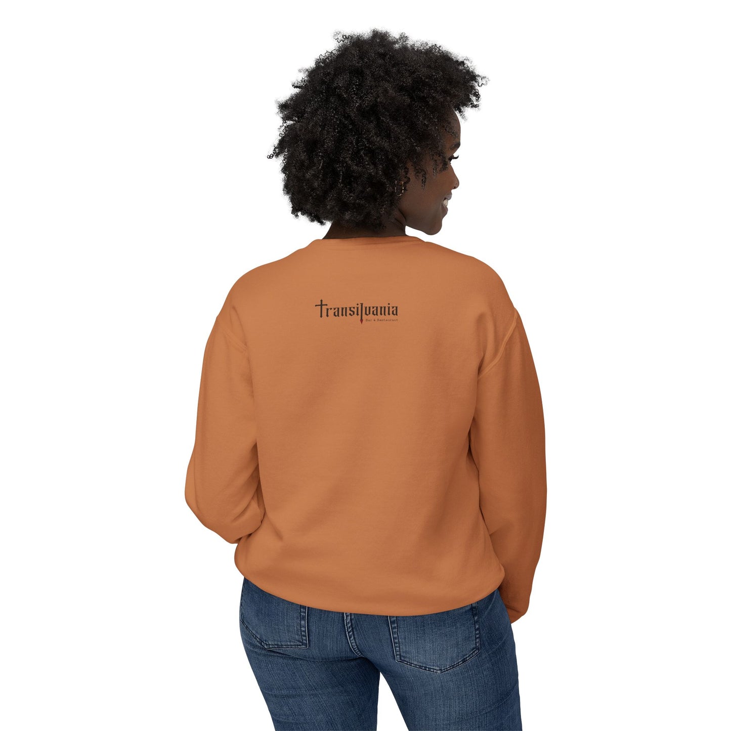Unisex Halloween Vampire Crewneck Sweatshirt - 'Always Start Your Day with a Smile'