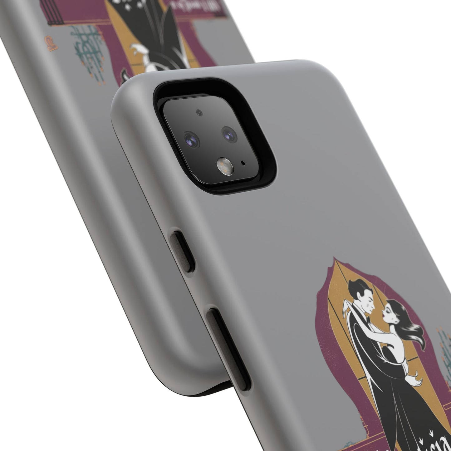 Morticia and Gomez Love Phone Case - Stylish Tough Protection with Gothic Charm