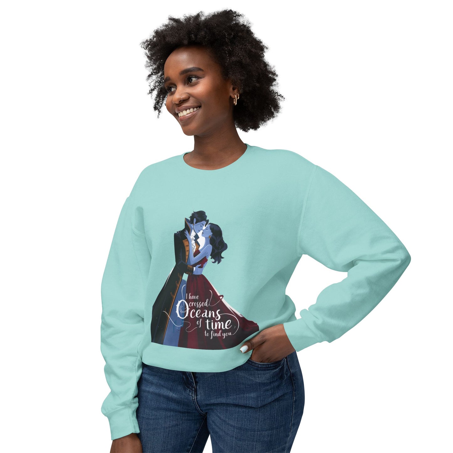 Love Across Time Crewneck Sweatshirt - Unisex Romantic Design