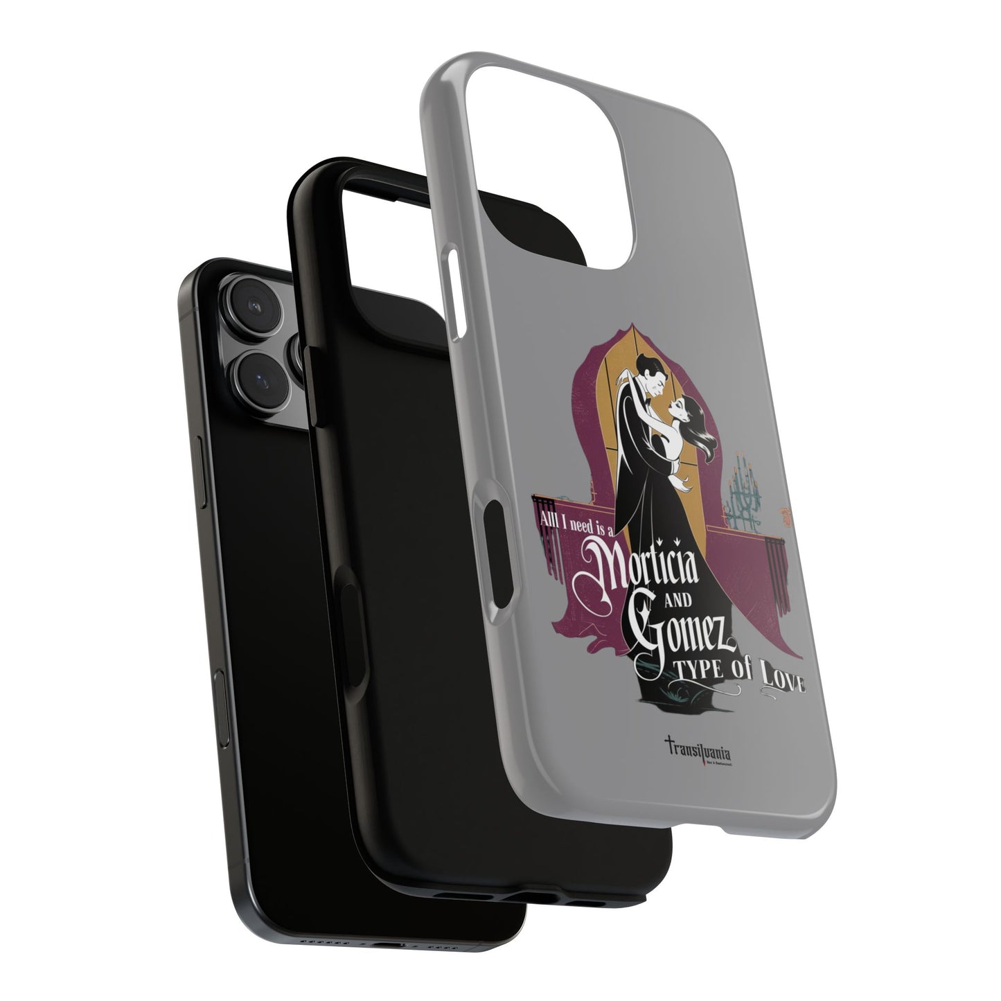 Morticia and Gomez Love Phone Case - Stylish Tough Protection with Gothic Charm