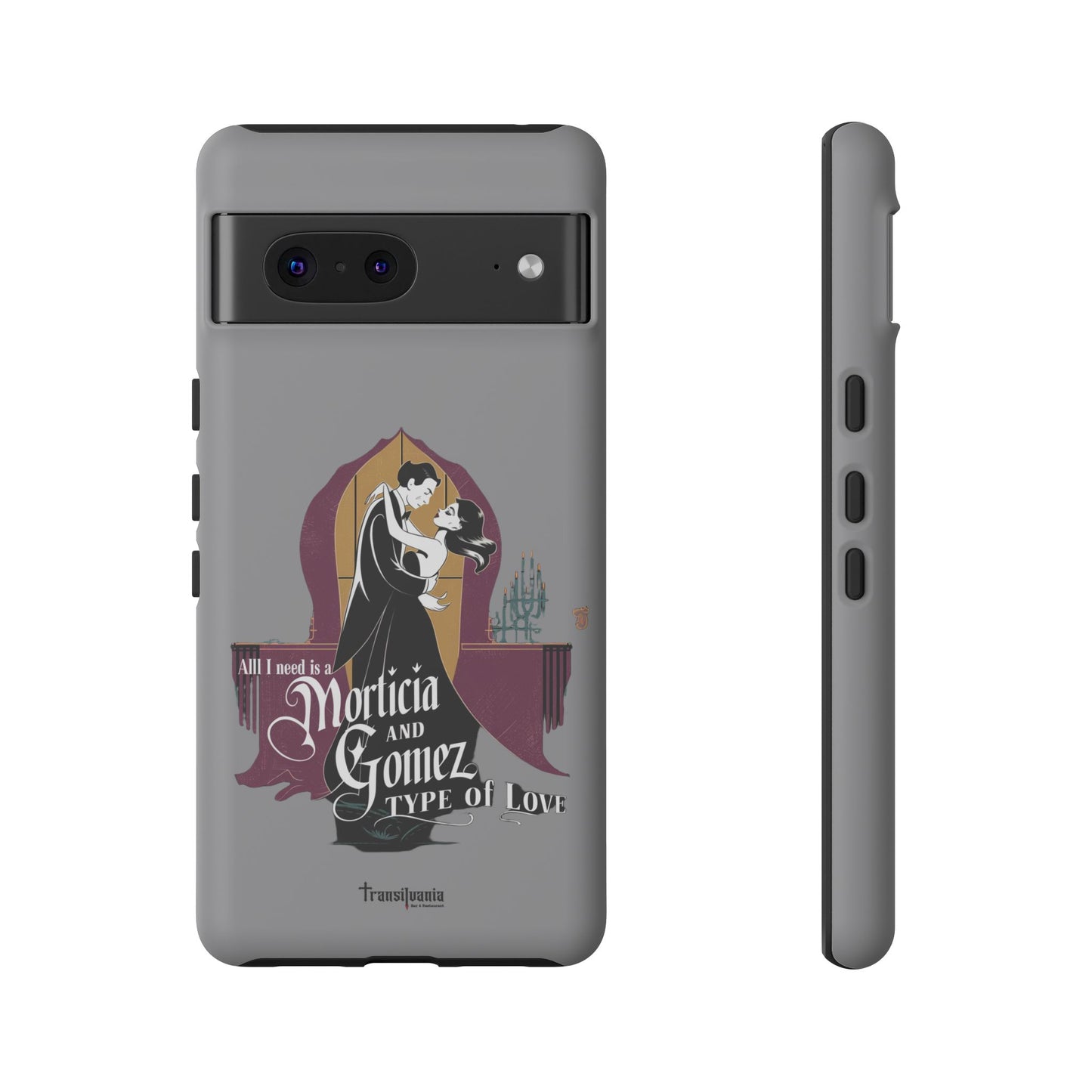 Morticia and Gomez Love Phone Case - Stylish Tough Protection with Gothic Charm