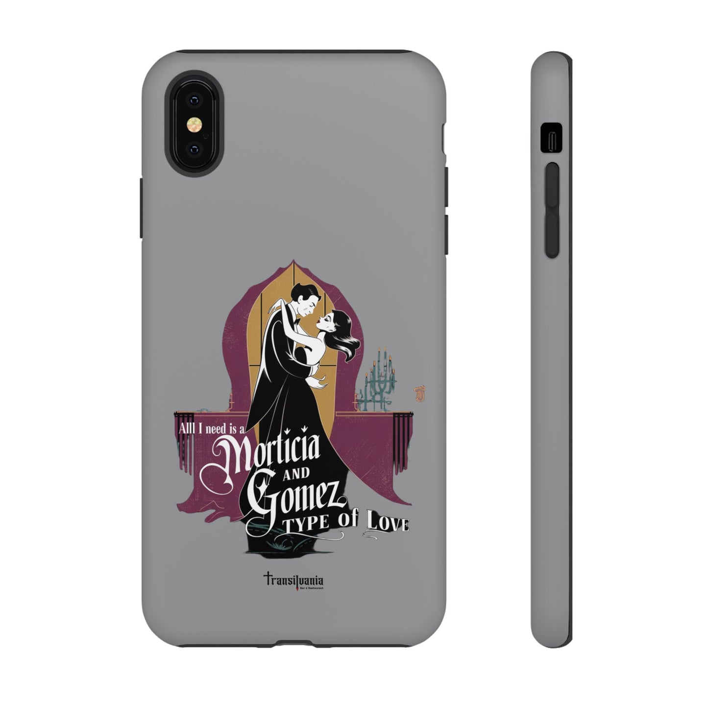 Morticia and Gomez Love Phone Case - Stylish Tough Protection with Gothic Charm