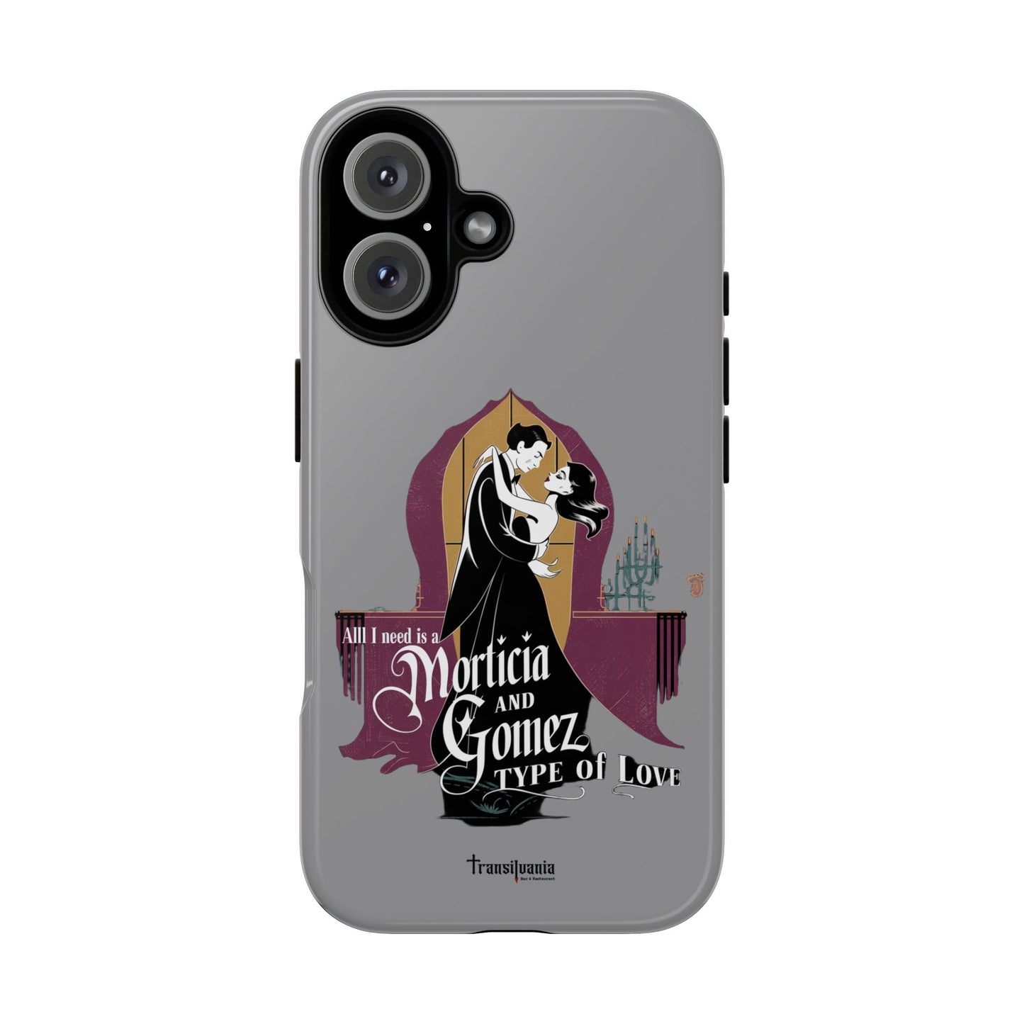 Morticia and Gomez Love Phone Case - Stylish Tough Protection with Gothic Charm