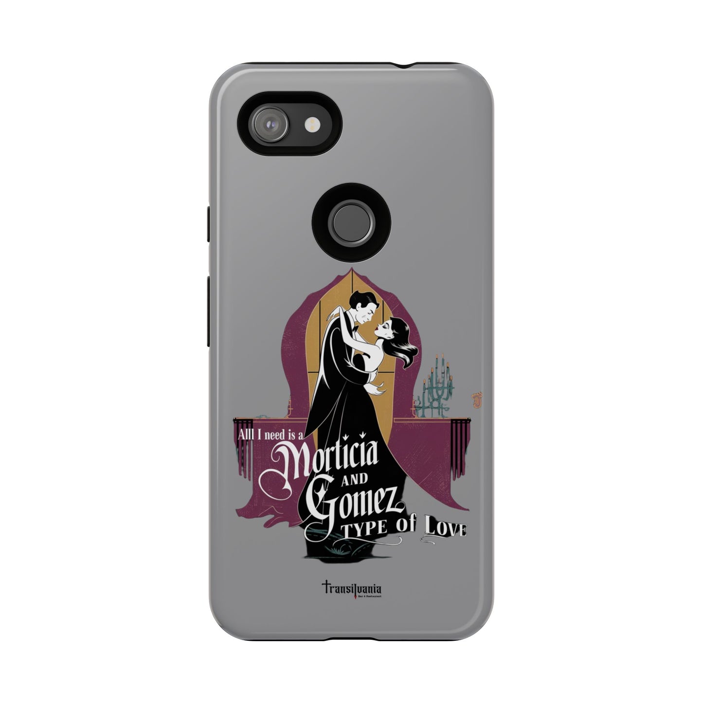 Morticia and Gomez Love Phone Case - Stylish Tough Protection with Gothic Charm