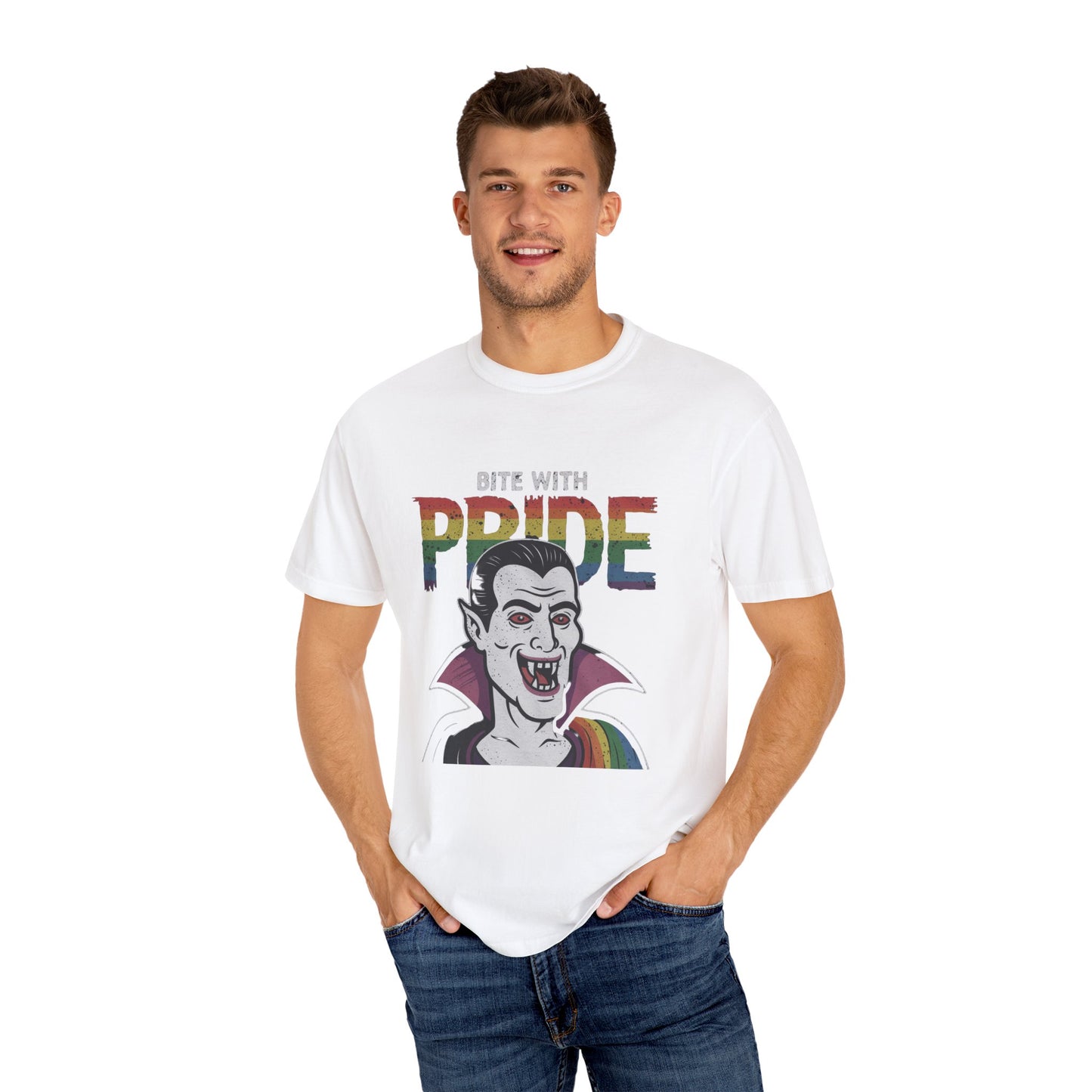 Pride-Inspired Vampire T-Shirt - Bite with Pride, Transylvania Back