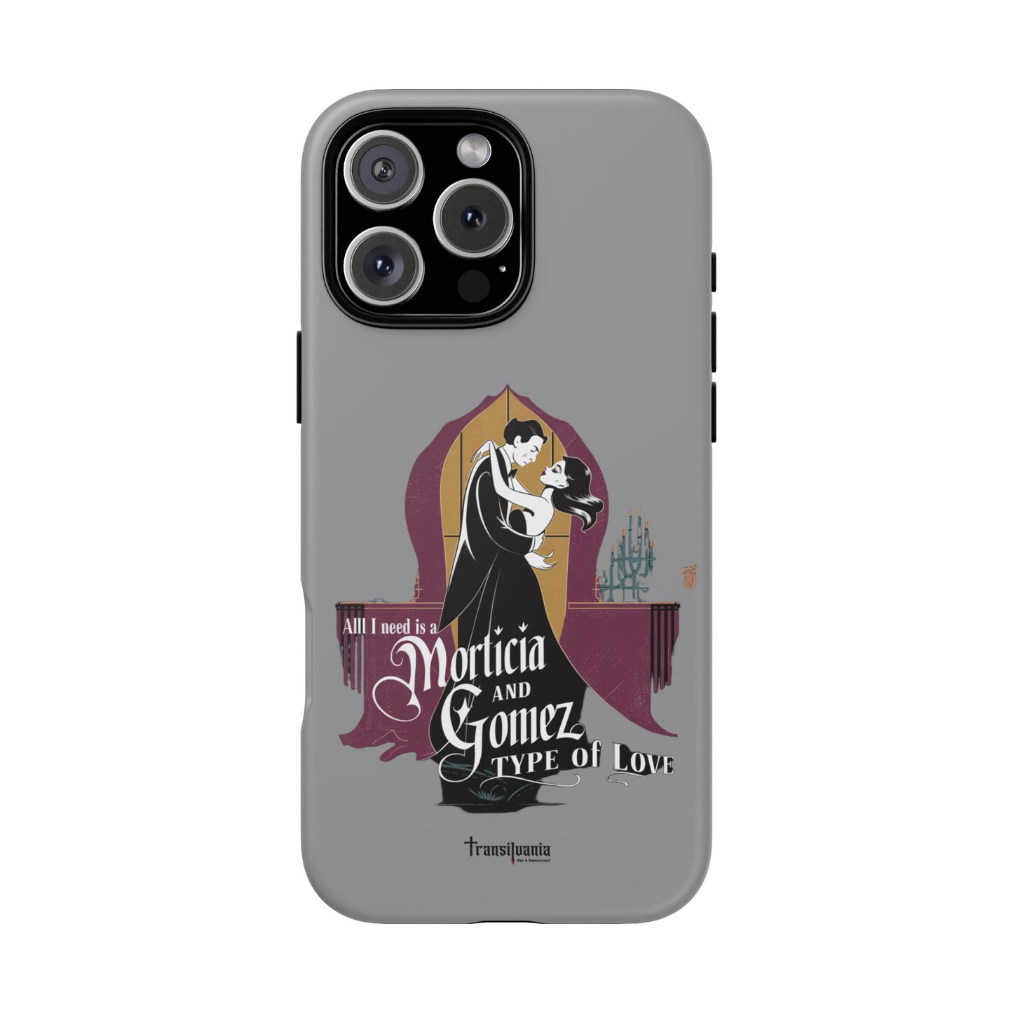 Morticia and Gomez Love Phone Case - Stylish Tough Protection with Gothic Charm