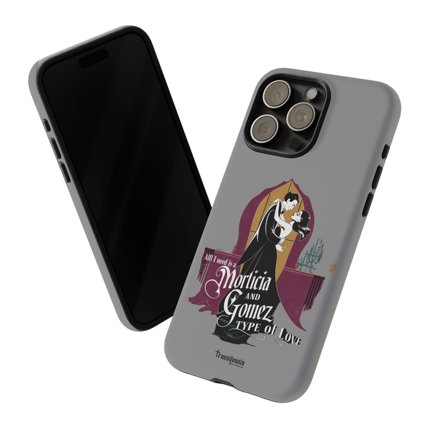 Morticia and Gomez Love Phone Case - Stylish Tough Protection with Gothic Charm