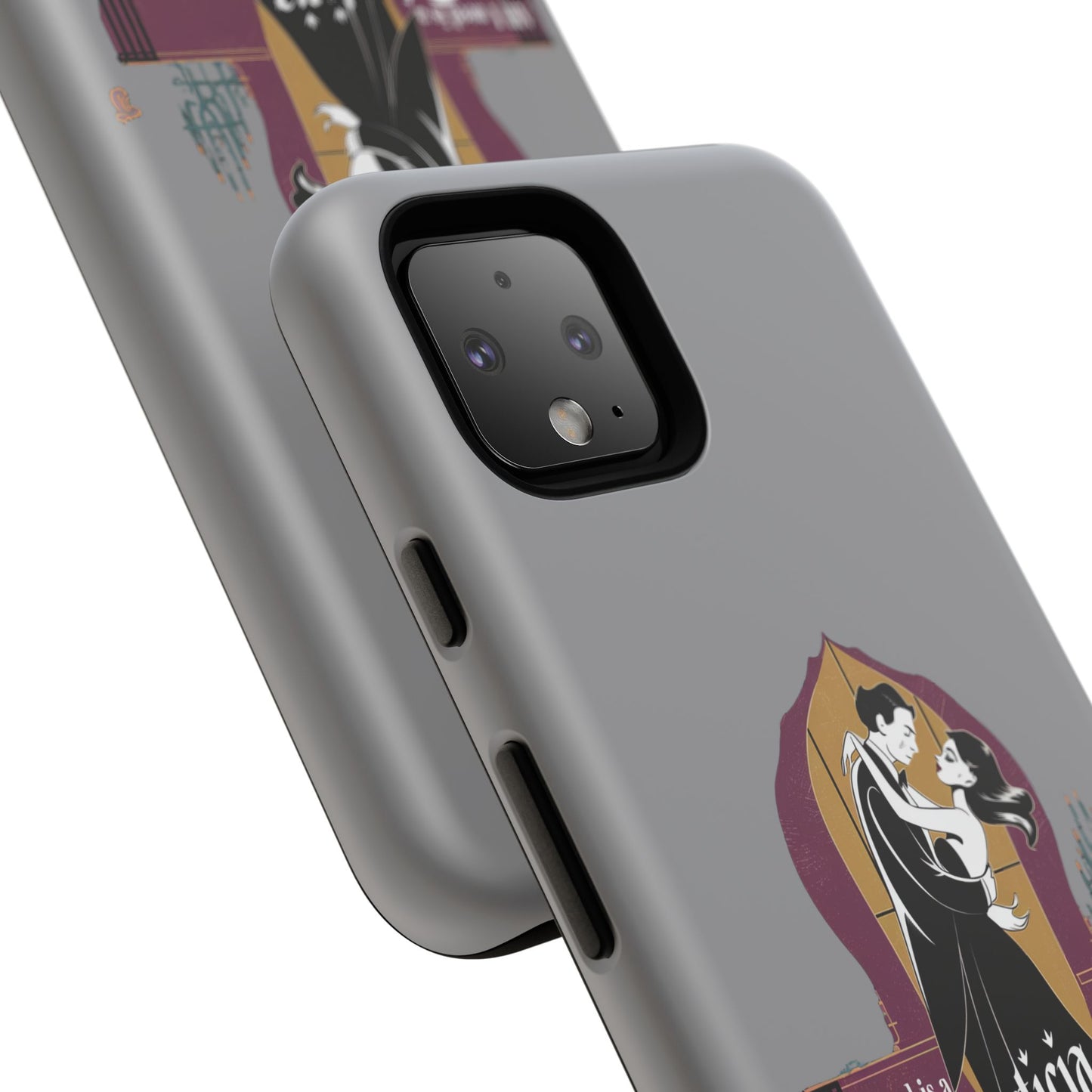 Morticia and Gomez Love Phone Case - Stylish Tough Protection with Gothic Charm