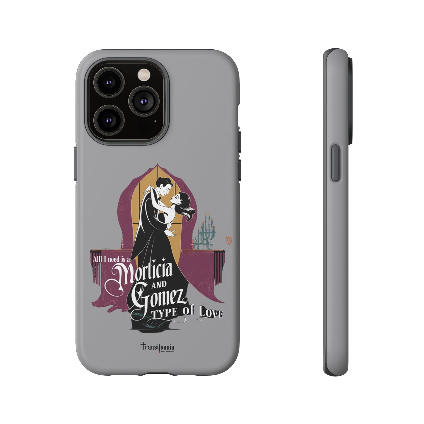 Morticia and Gomez Love Phone Case - Stylish Tough Protection with Gothic Charm