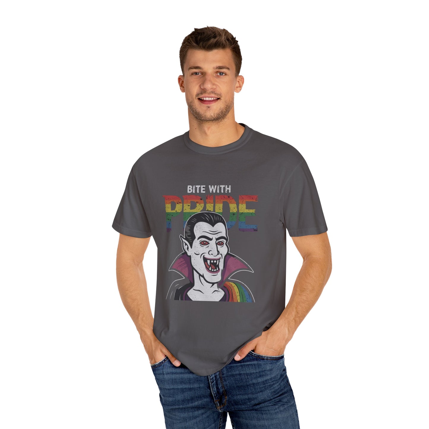 Pride-Inspired Vampire T-Shirt - Bite with Pride, Transylvania Back