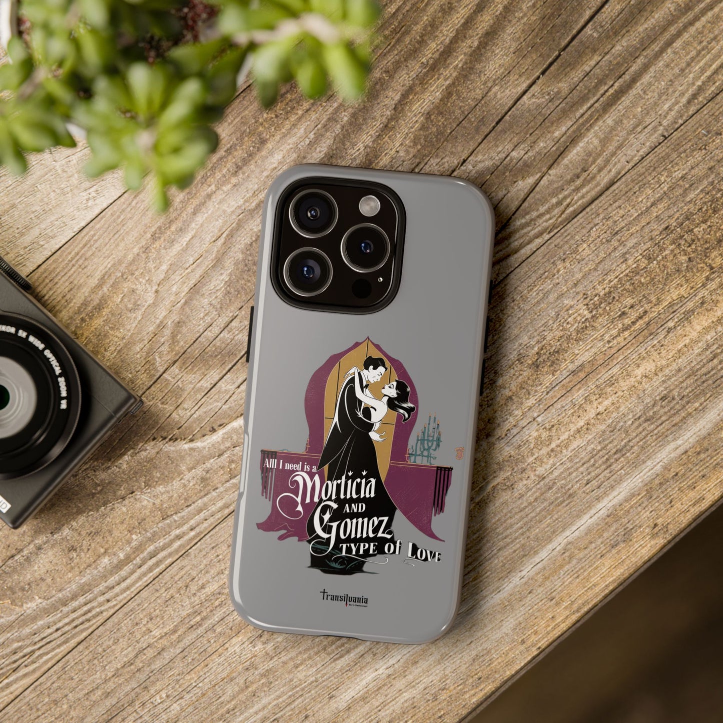 Morticia and Gomez Love Phone Case - Stylish Tough Protection with Gothic Charm