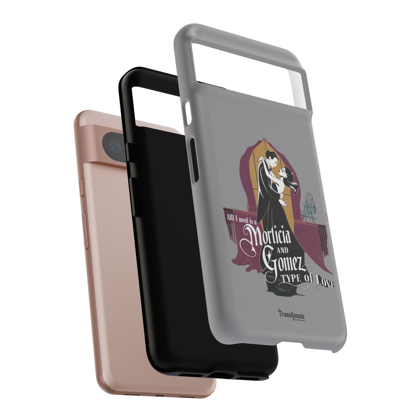 Morticia and Gomez Love Phone Case - Stylish Tough Protection with Gothic Charm