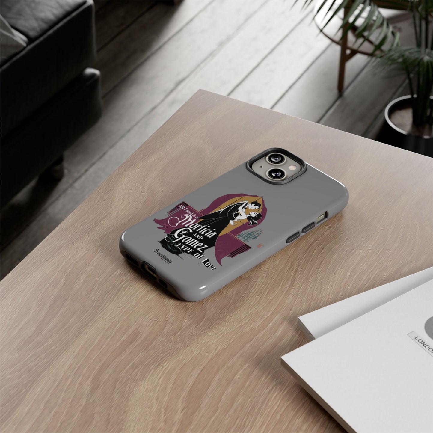 Morticia and Gomez Love Phone Case - Stylish Tough Protection with Gothic Charm
