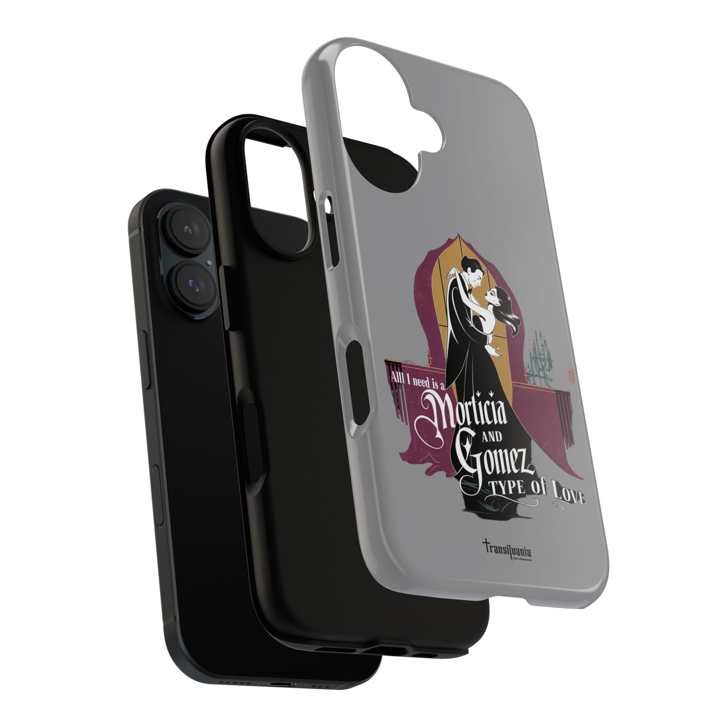 Morticia and Gomez Love Phone Case - Stylish Tough Protection with Gothic Charm