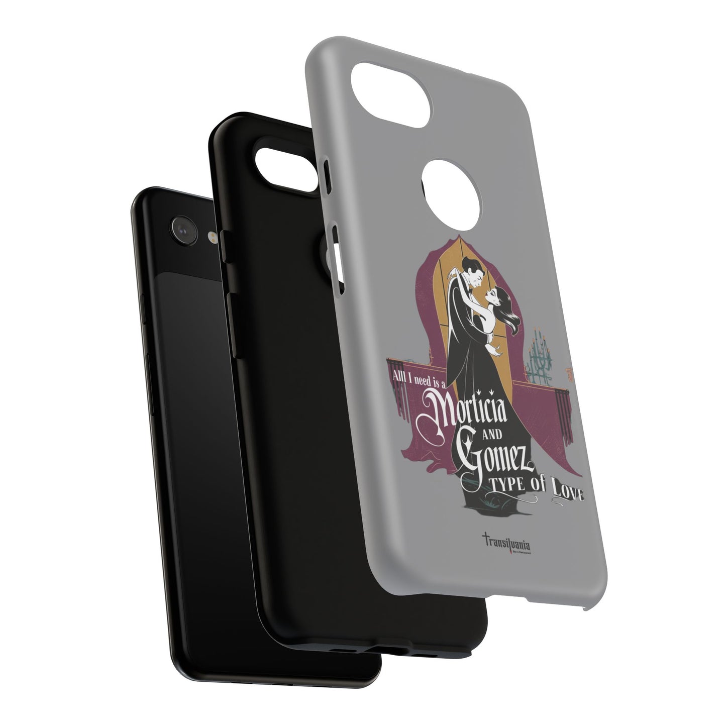 Morticia and Gomez Love Phone Case - Stylish Tough Protection with Gothic Charm
