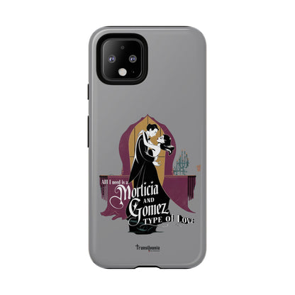 Morticia and Gomez Love Phone Case - Stylish Tough Protection with Gothic Charm