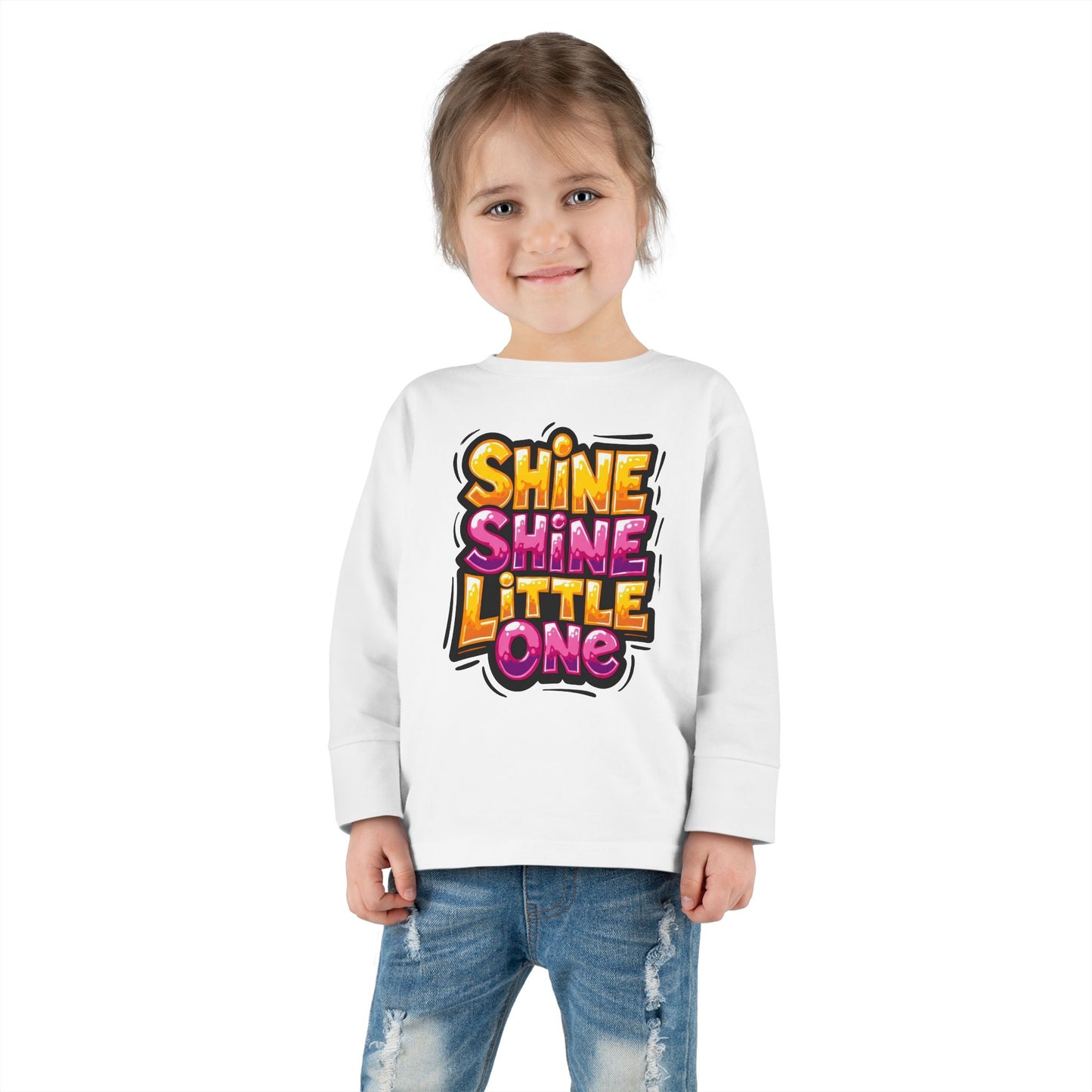 Little Monsters | Shine Shine | Toddler Long Sleeve Tee | Fun Kids Shirt, Cute Outfit, Playtime Apparel