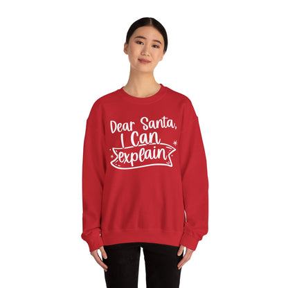 Dear Santa Sweatshirt - Funny Santa Beard Holiday Crewneck
