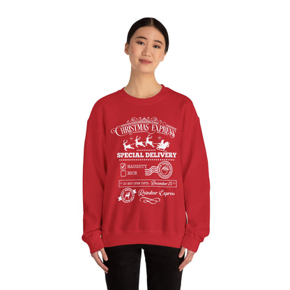 Naughty's Express Sweatshirt - Funny Santa Beard Holiday Crewneck