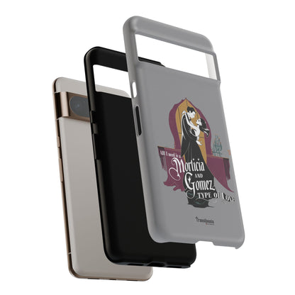 Morticia and Gomez Love Phone Case - Stylish Tough Protection with Gothic Charm