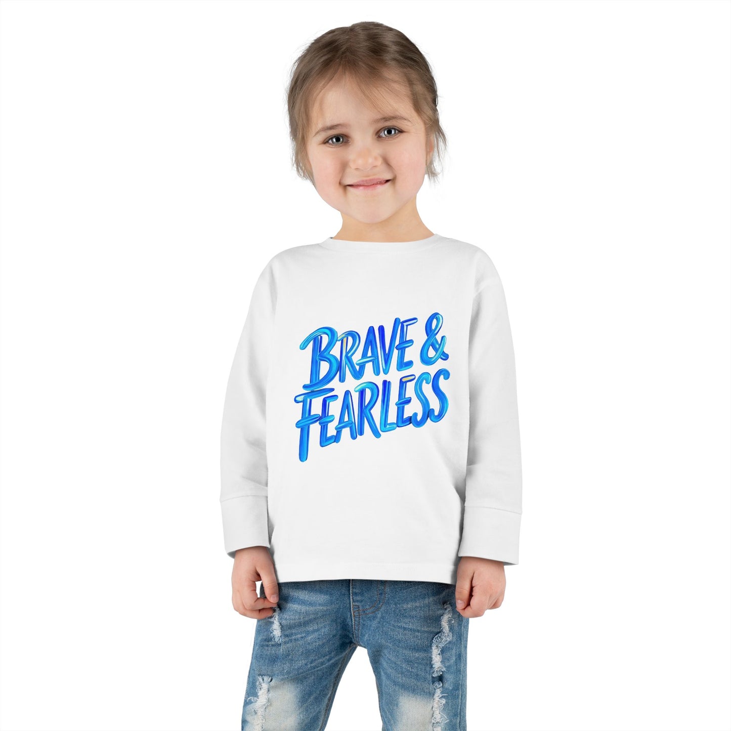Little Monsters | Brave Fearless | Toddler Long Sleeve Tee | Fun Kids Shirt, Cute Outfit, Playtime Apparel