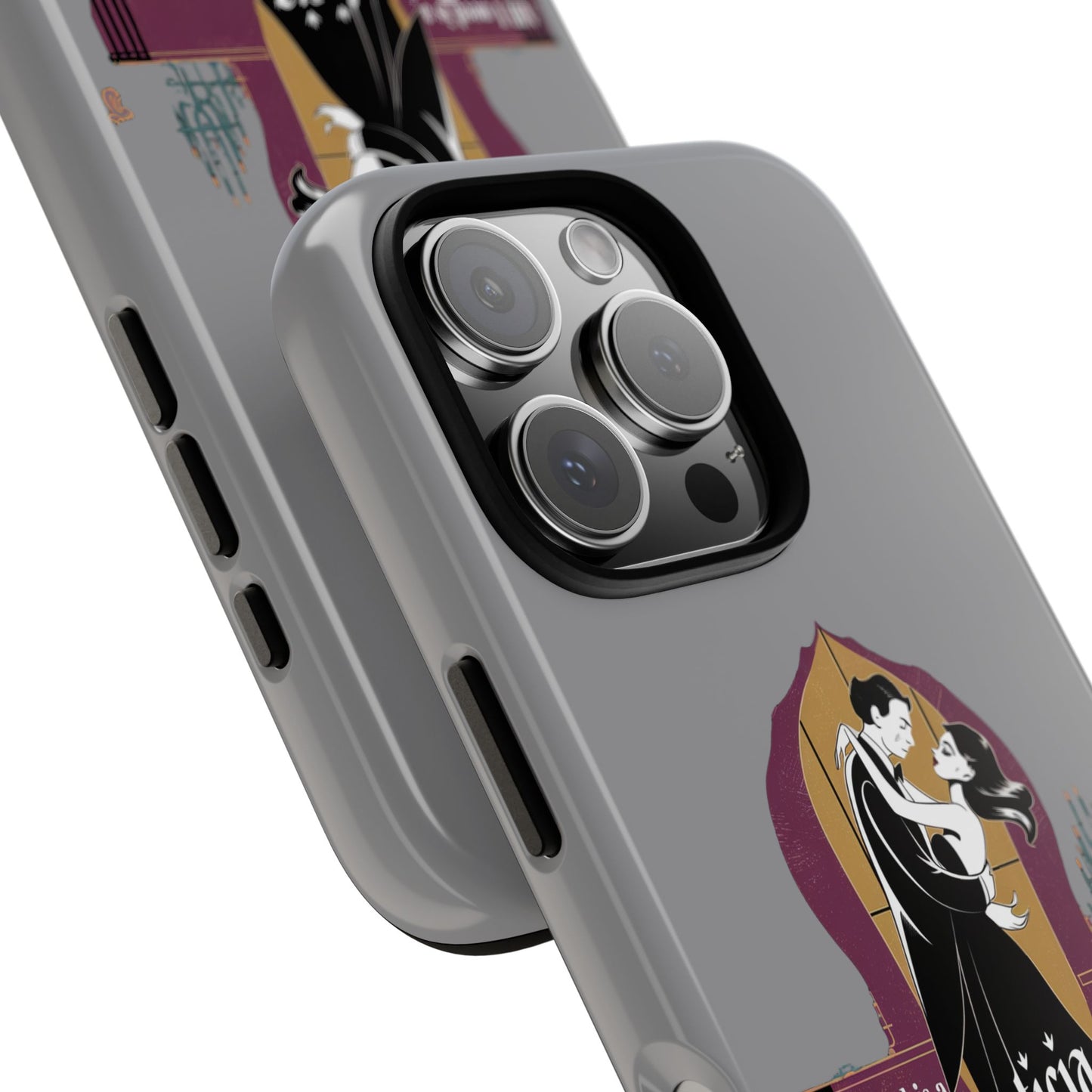 Morticia and Gomez Love Phone Case - Stylish Tough Protection with Gothic Charm