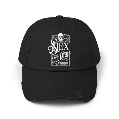 Hex You Latter Distressed Cap - Casual Style Hat for Everyday Use, Gift for Friends, Men and Women, Relaxed Vibe, Fun Occasion