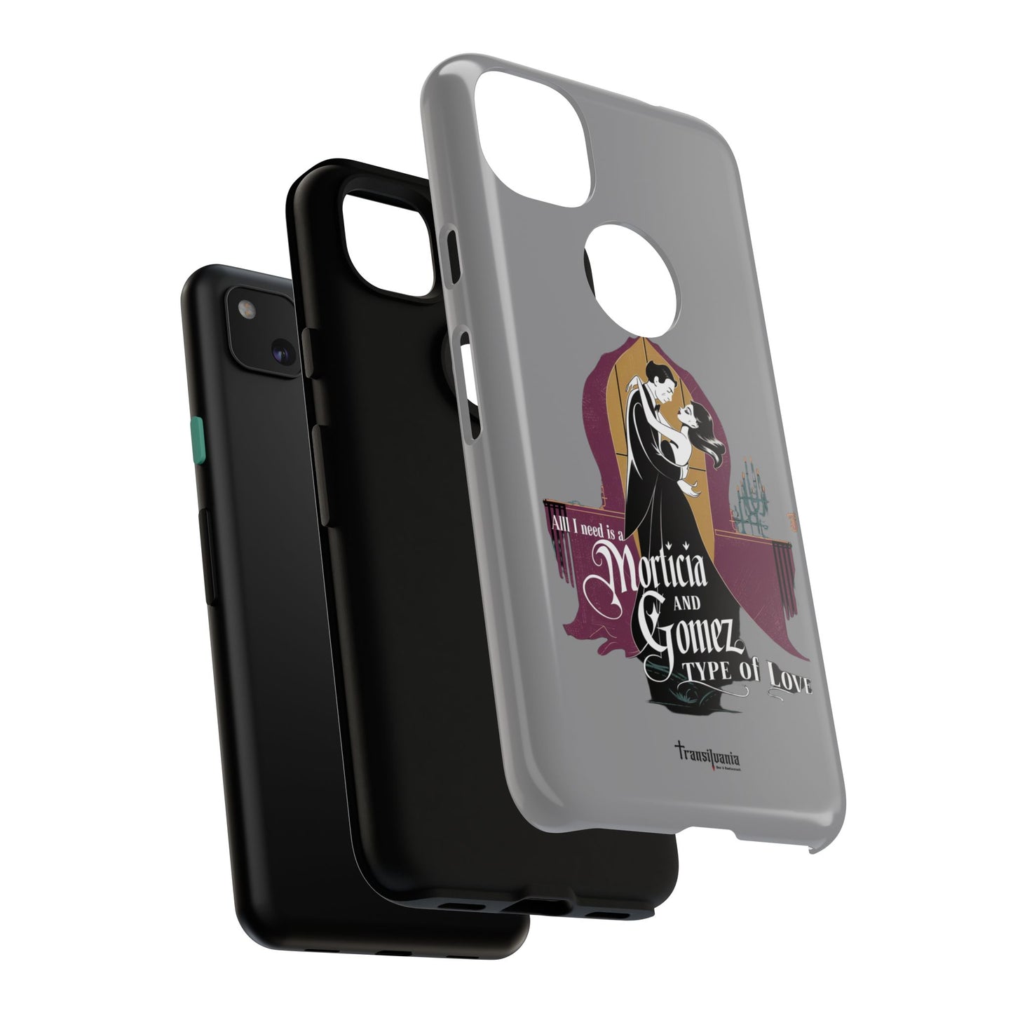 Morticia and Gomez Love Phone Case - Stylish Tough Protection with Gothic Charm