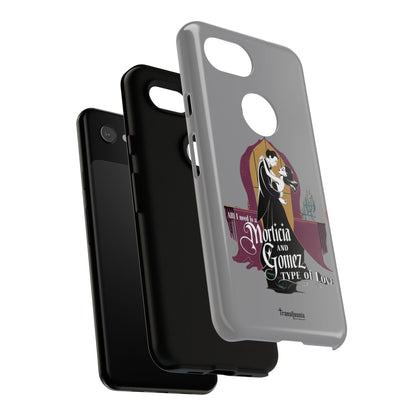 Morticia and Gomez Love Phone Case - Stylish Tough Protection with Gothic Charm