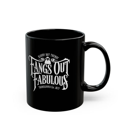 Fangs Out Mug, Dark Humor Coffee Cup, Halloween Gift, Witchy Drinkware, Spooky Kitchen Accessory