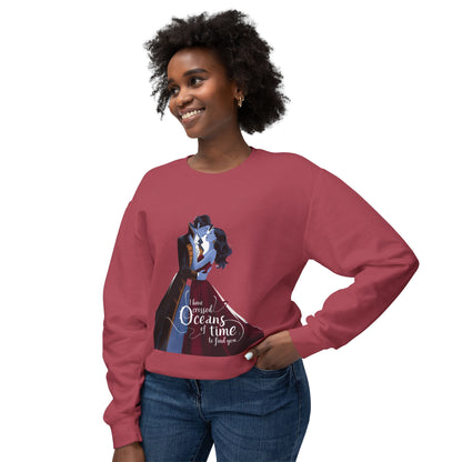 Love Across Time Crewneck Sweatshirt - Unisex Romantic Design
