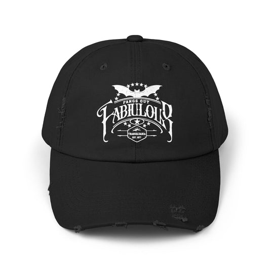 Fang Out 2 Unisex Distressed Cap - Casual Style Hat for Everyday Use, Gift for Friends, Men and Women, Relaxed Vibe, Fun Occasion