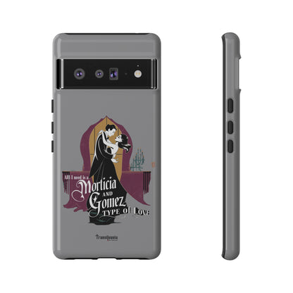 Morticia and Gomez Love Phone Case - Stylish Tough Protection with Gothic Charm