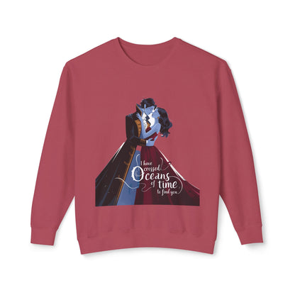 Love Across Time Crewneck Sweatshirt - Unisex Romantic Design