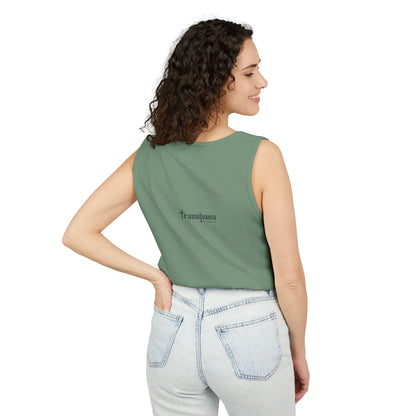 Funny Witches Date Tank Top - Unisex Garment-Dyed Tee for Halloween