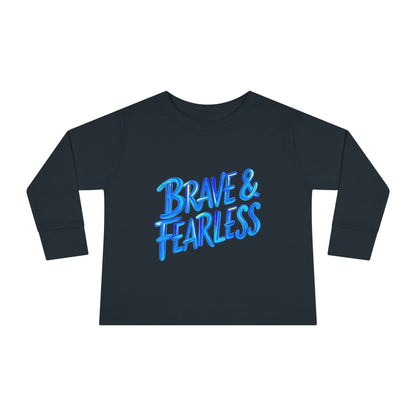 Little Monsters | Brave Fearless | Toddler Long Sleeve Tee | Fun Kids Shirt, Cute Outfit, Playtime Apparel