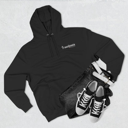 Gothic Three-Panel Fleece Hoodie - Unique Design for Dark Aesthetic Enthusiasts