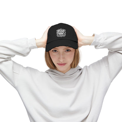 Unisex Distressed Cap - 'Bite Me I'm Fabulous' Fashion Hat for Trendy Style