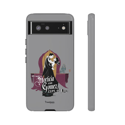 Morticia and Gomez Love Phone Case - Stylish Tough Protection with Gothic Charm