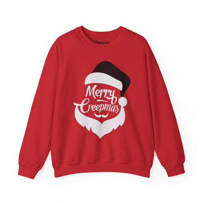 Merry Creepmas Sweatshirt - Funny Santa Beard Holiday Crewneck