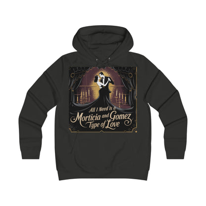 Morticia and Gomez Love Hoodie | Perfect for Halloween & Romance Lovers