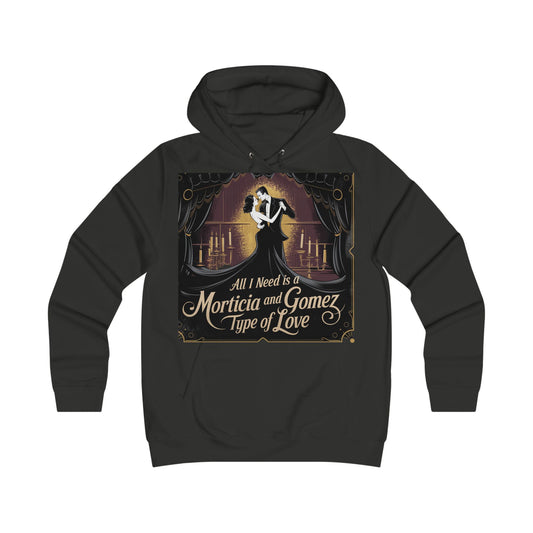 Morticia and Gomez Love Hoodie | Perfect for Halloween & Romance Lovers